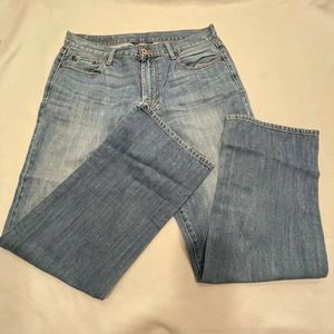 Lucky Brand Size 34 Men’s Dungarees Ringspun Cotton Denim Jeans Straight Classic